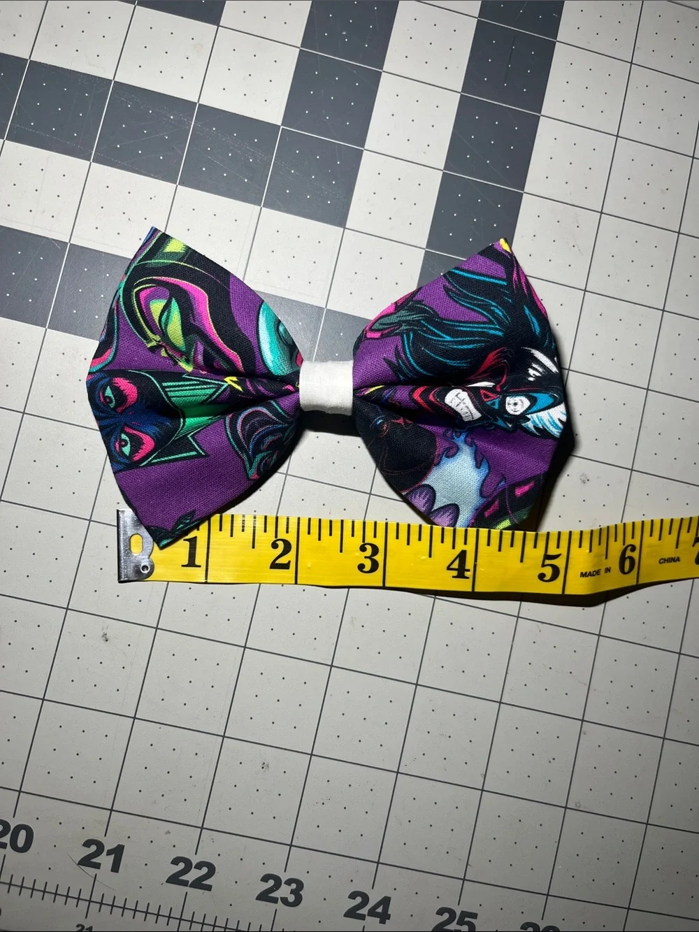 Purple Graphic Kids Hair Bow